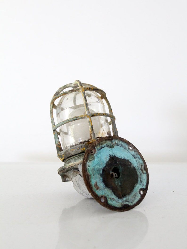 vintage ship light, boat sconce, nautical lighting image 4