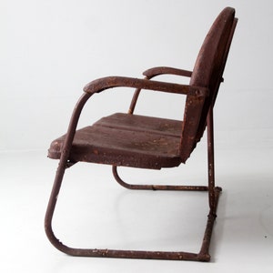 mid-century double seat motel chair bench image 6