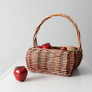 vintage wicker harvest basket