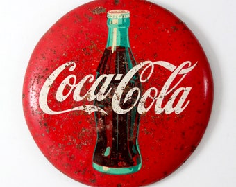 絶対的な信頼 Coca-cola 1950s Vintage Red Kong Hong Etsy - Sign Button トレーナー/スウェット