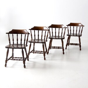 Vintage Richardson Brothers Company Oak Dining Chairs Set of 4 - Etsy