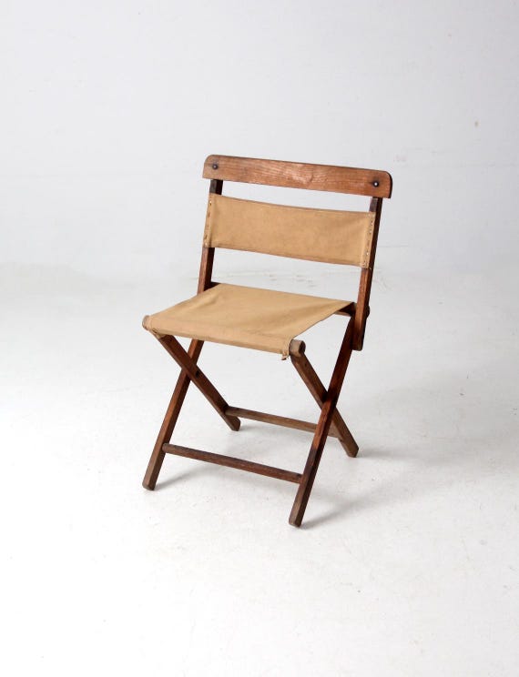Vintage Folding Camp Chair - Etsy