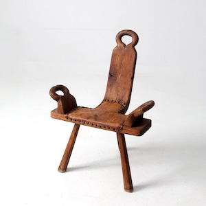 mid-century Spanish Brutalist stool