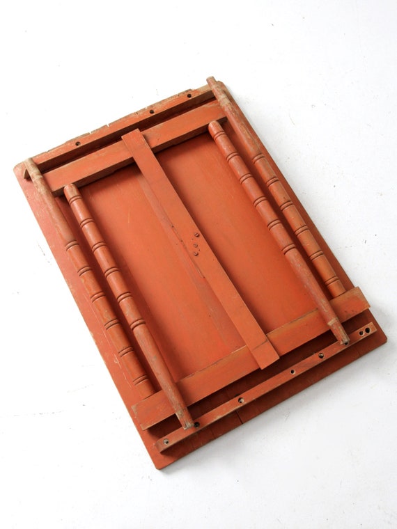 アンティークオレンジ模様の木製座卓