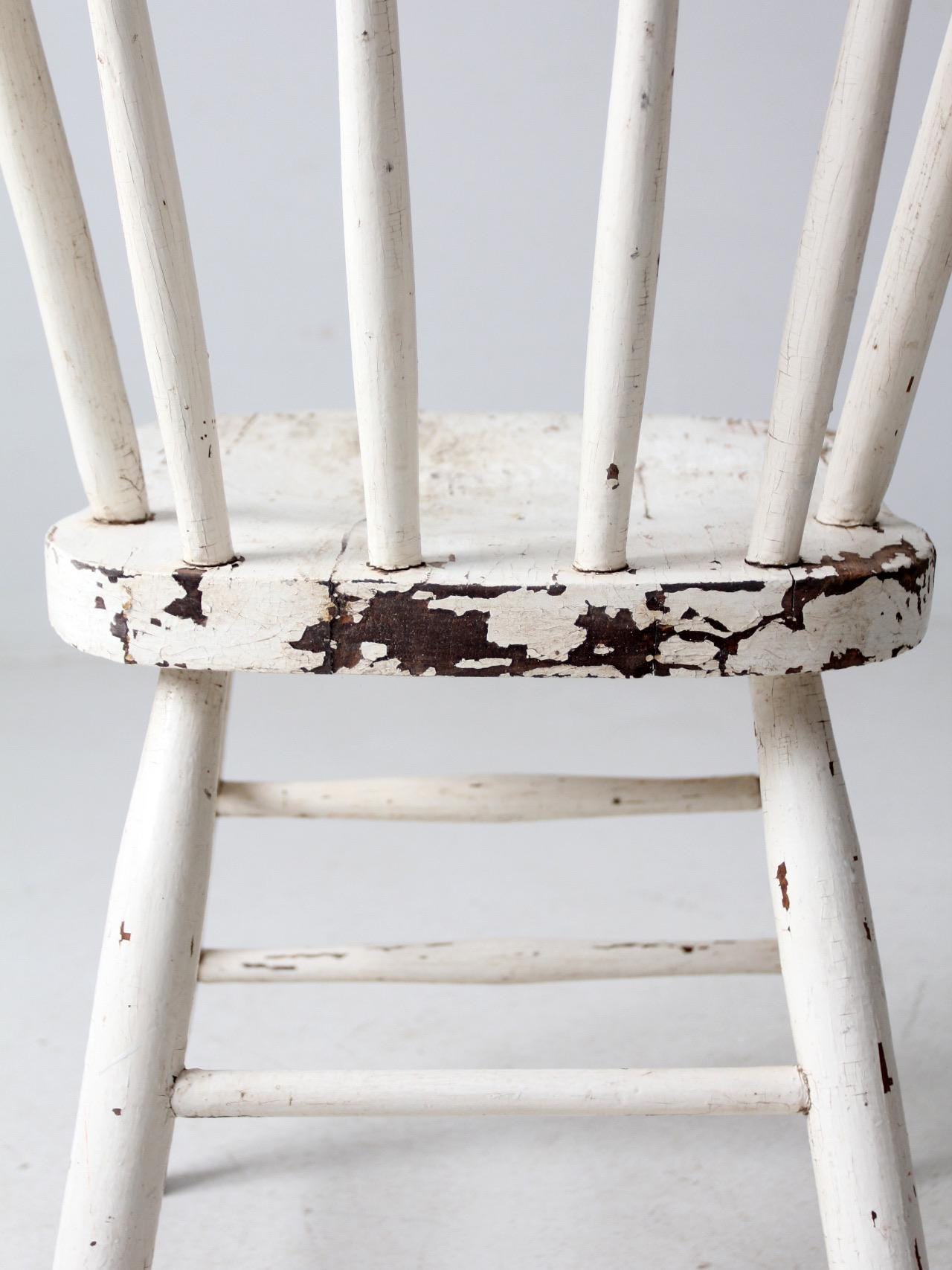 Antique White Spindle Back Chair - Etsy