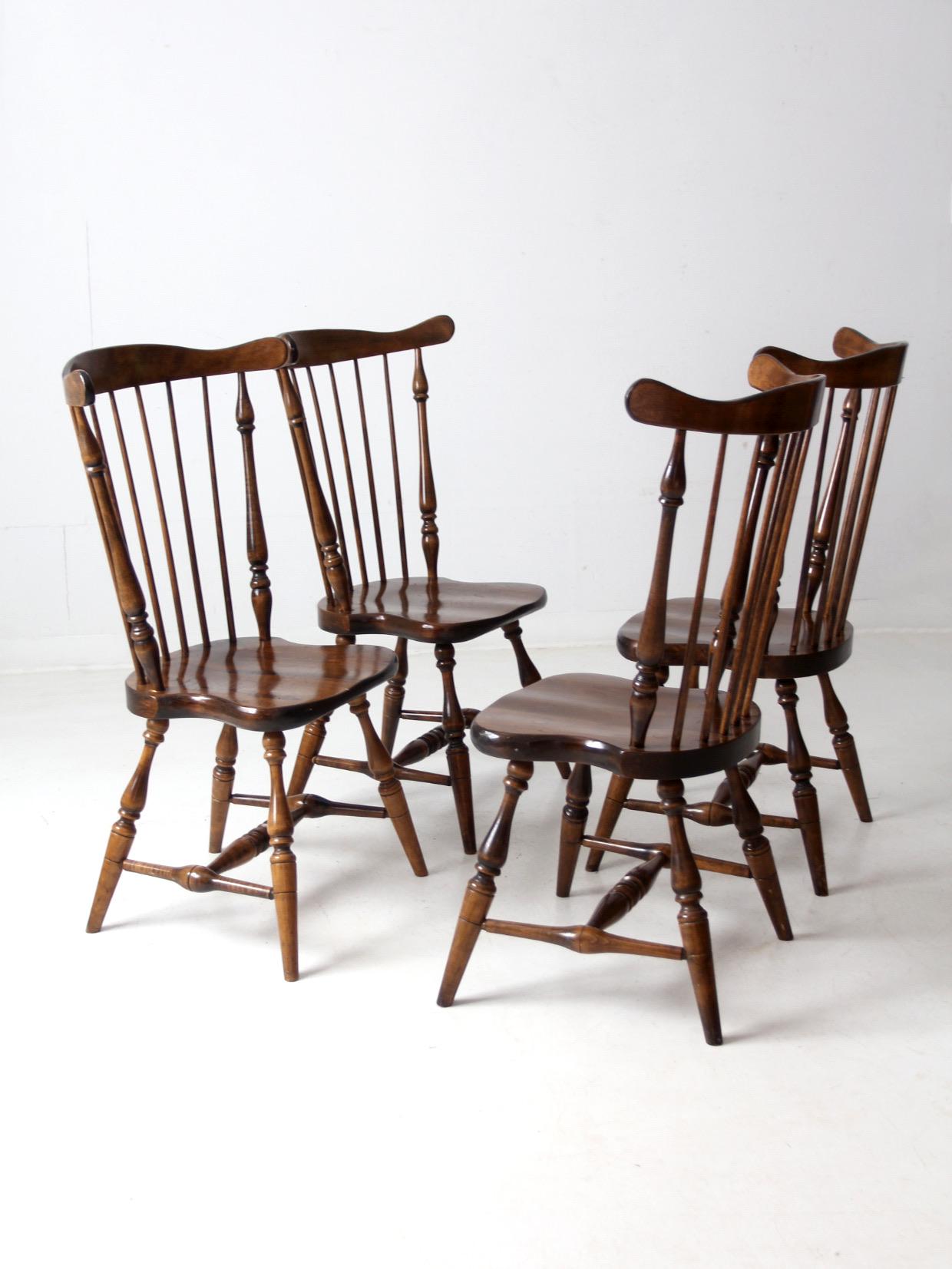 Vintage Windsor Dining Chairs Set of 4 - Etsy