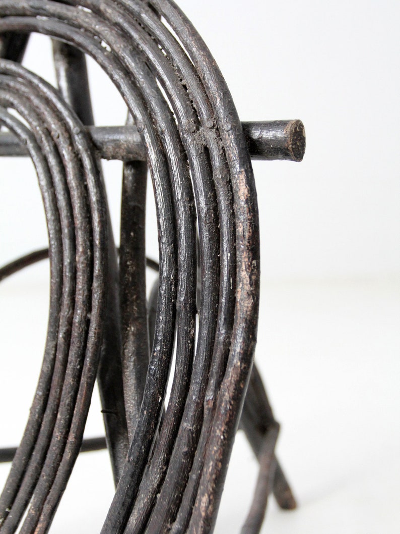 antique Adirondack twig planter table image 7