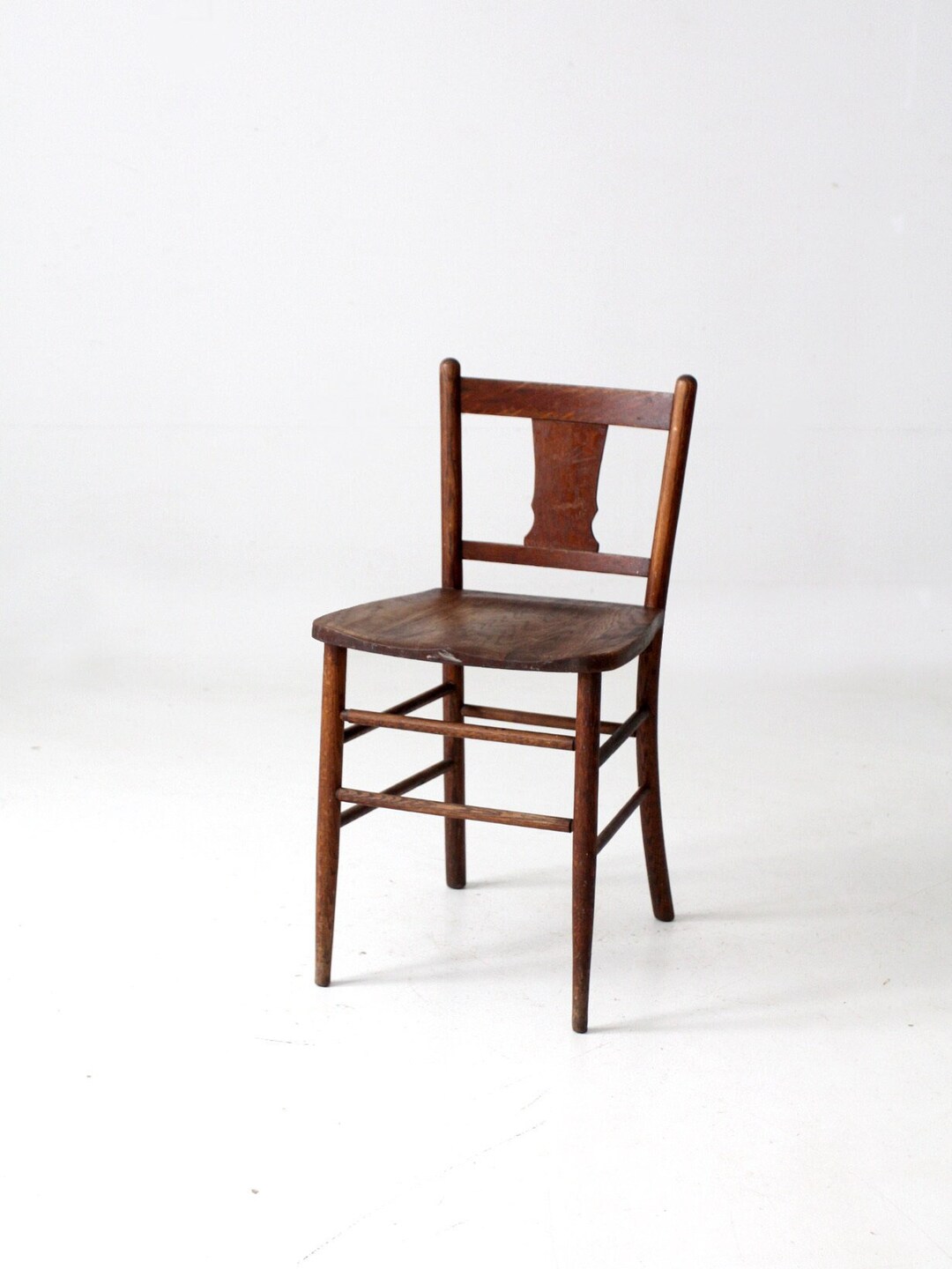 Antique Accent Chair With Low Back Etsy