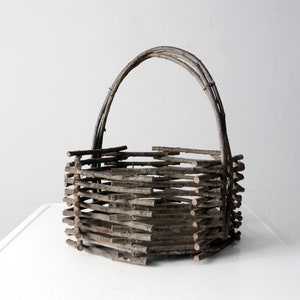 Vintage Adirondack Zweig Korb