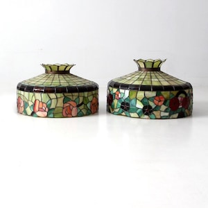 antique glass chandelier pair