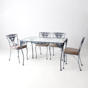 vintage American garden wrought iron patio set