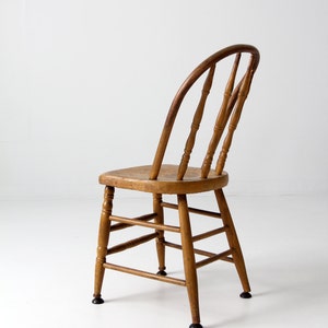 vintage wood spindle back chair, painted kitchen chair image 7