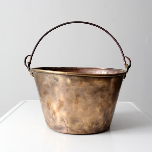 Antique Brass Bucket Etsy