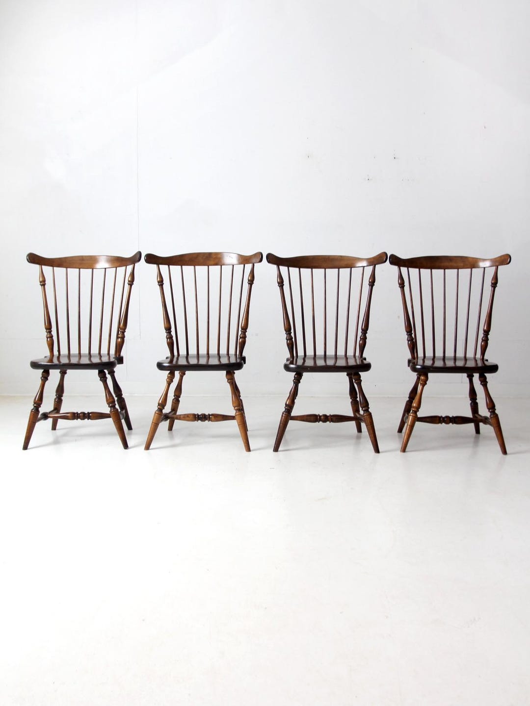 Vintage Windsor Dining Chairs Set of 4 - Etsy