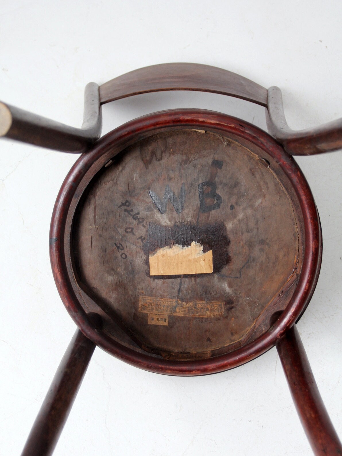 Jacob & Josef Kohn アールヌーボー風椅子 Art Nouveau Beech and Woven Rocking Chair by Jacob & Josef