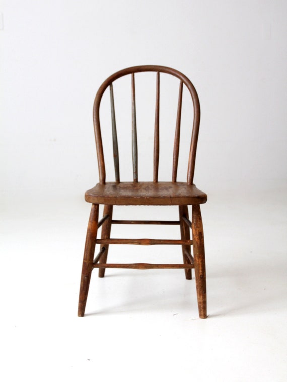 Antique Spindle Back Farmhouse Chair - Etsy