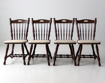 vintage painted oak dining chairs set of 4