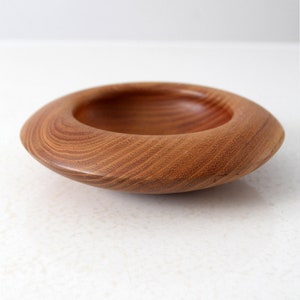 vintage hollow form wood bowl