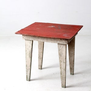 vintage rustic painted side table