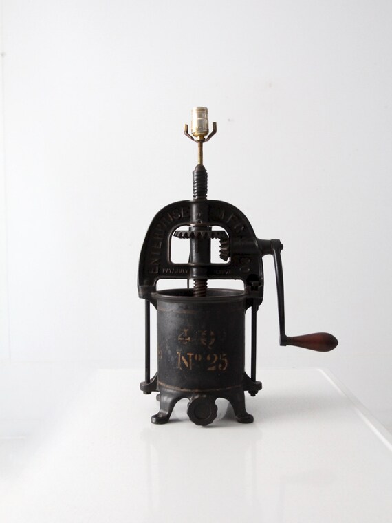 Vintage Cast Iron Table Lamp Repurposed Enterprise Mfg Co Table Lamp Repurposed Enterprise Mfg Co