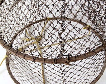 Vintage Fyke Net, XL Fishing Net 