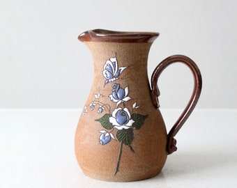 vintage handmade studio pottery pitcher