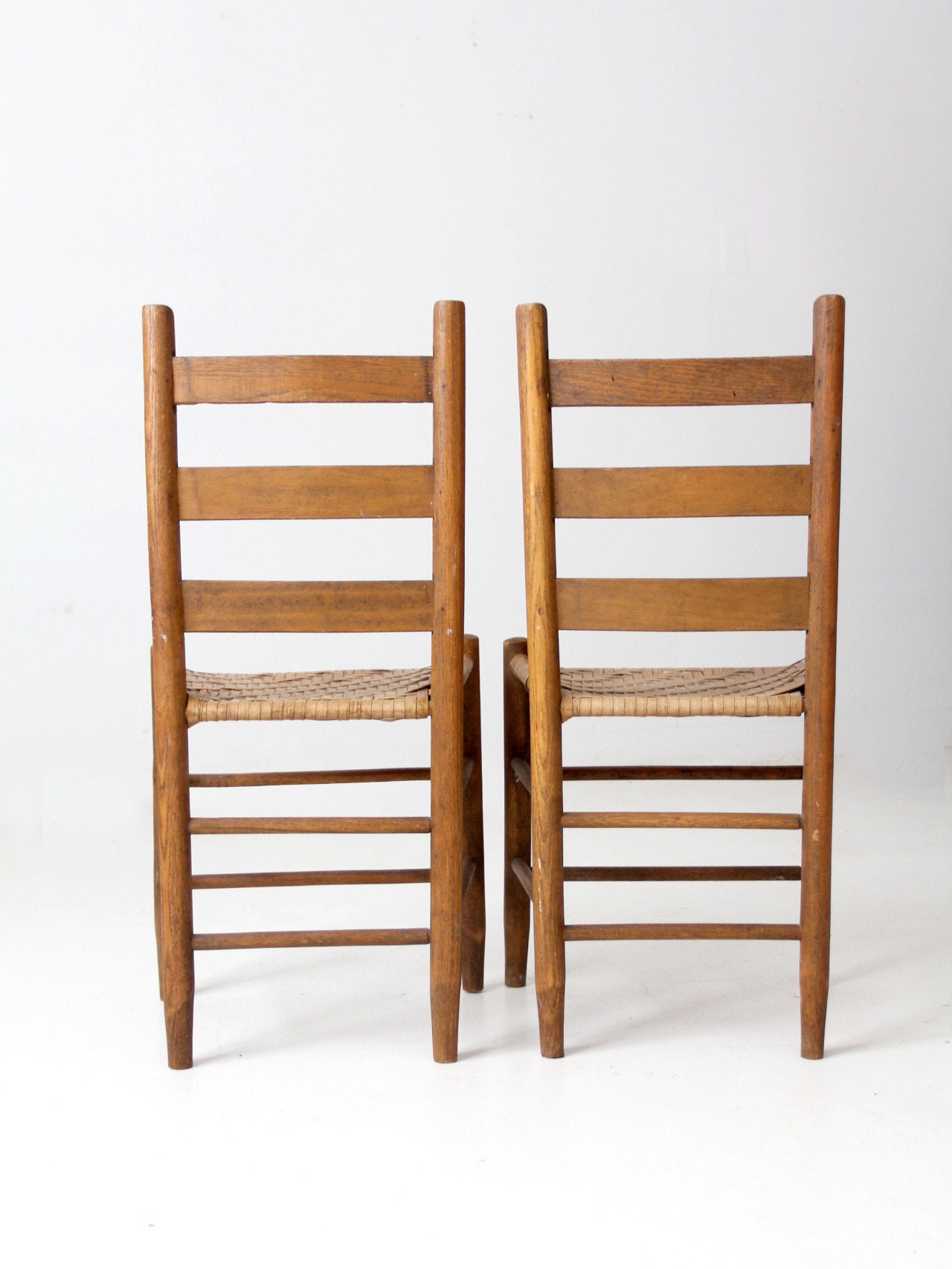 Splintbottomed Chair Antique Splint Weave Seat Chairs Pair - Etsy