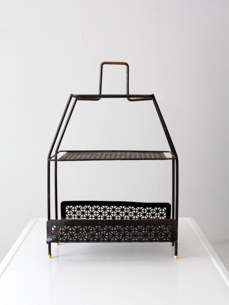 mid-century tiered metal stand image 5