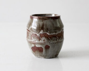 vintage handmade studio pottery vase