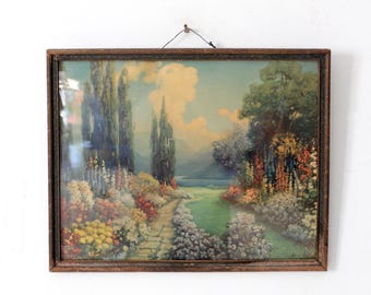 VINTAGE INDIAN SUMMER R. Atkinson Fox Framed Print - Original Wood