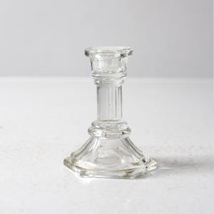 vintage glass candlestick holder