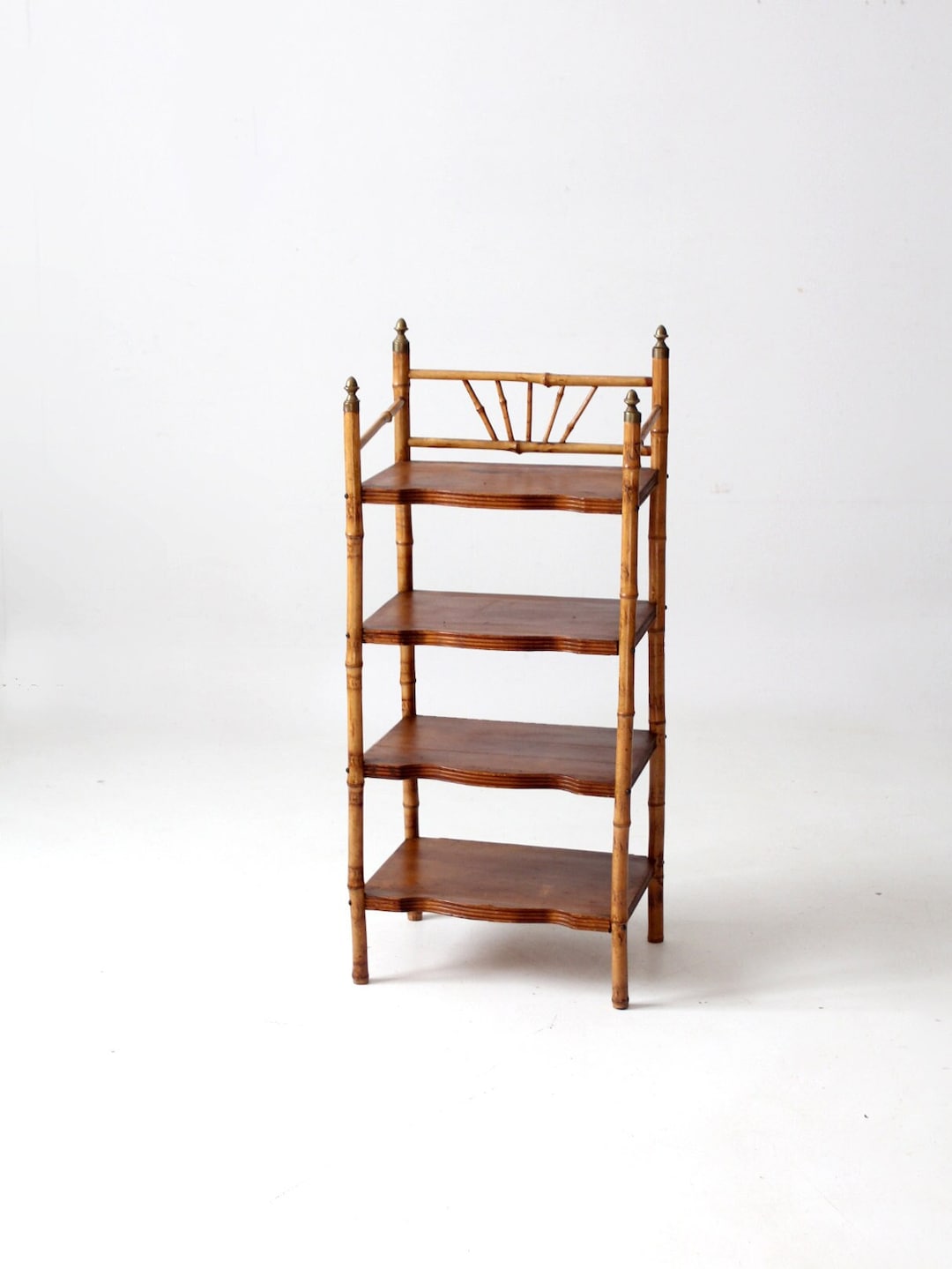 Antique Bamboo Etagere Shelf Stand Etsy