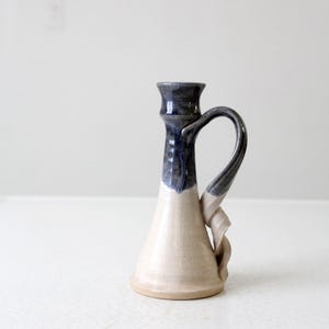 vintage studio pottery candlestick holder