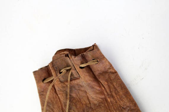 Vintage leather money clearance bag