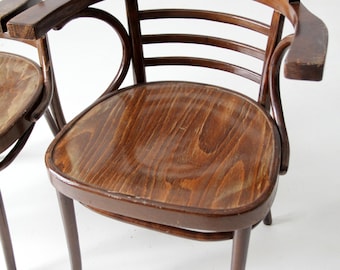 ZPM Radomsko Bentwood Arm Chairs Pair - Etsy