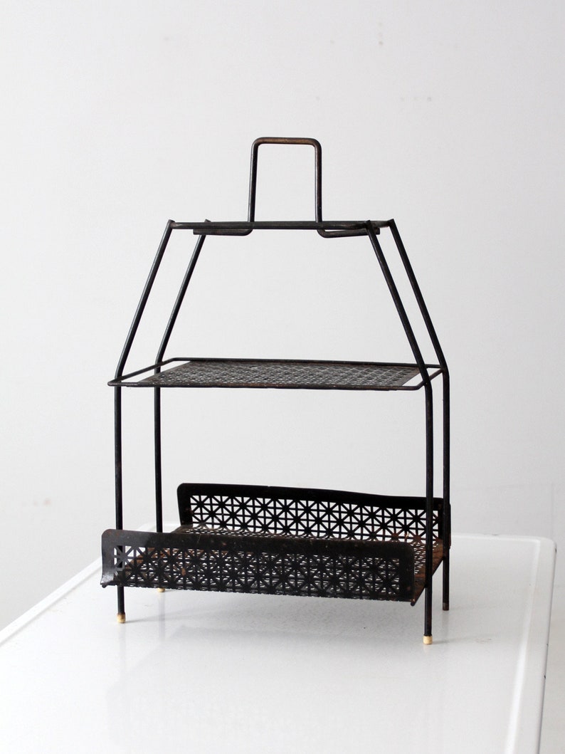 mid-century tiered metal stand image 4