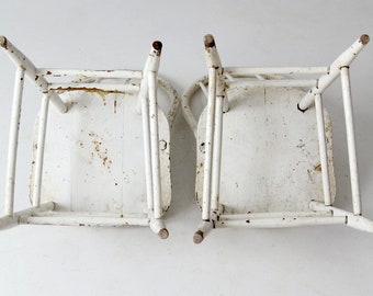 Antique White Spindle Back Chairs Pair - Etsy