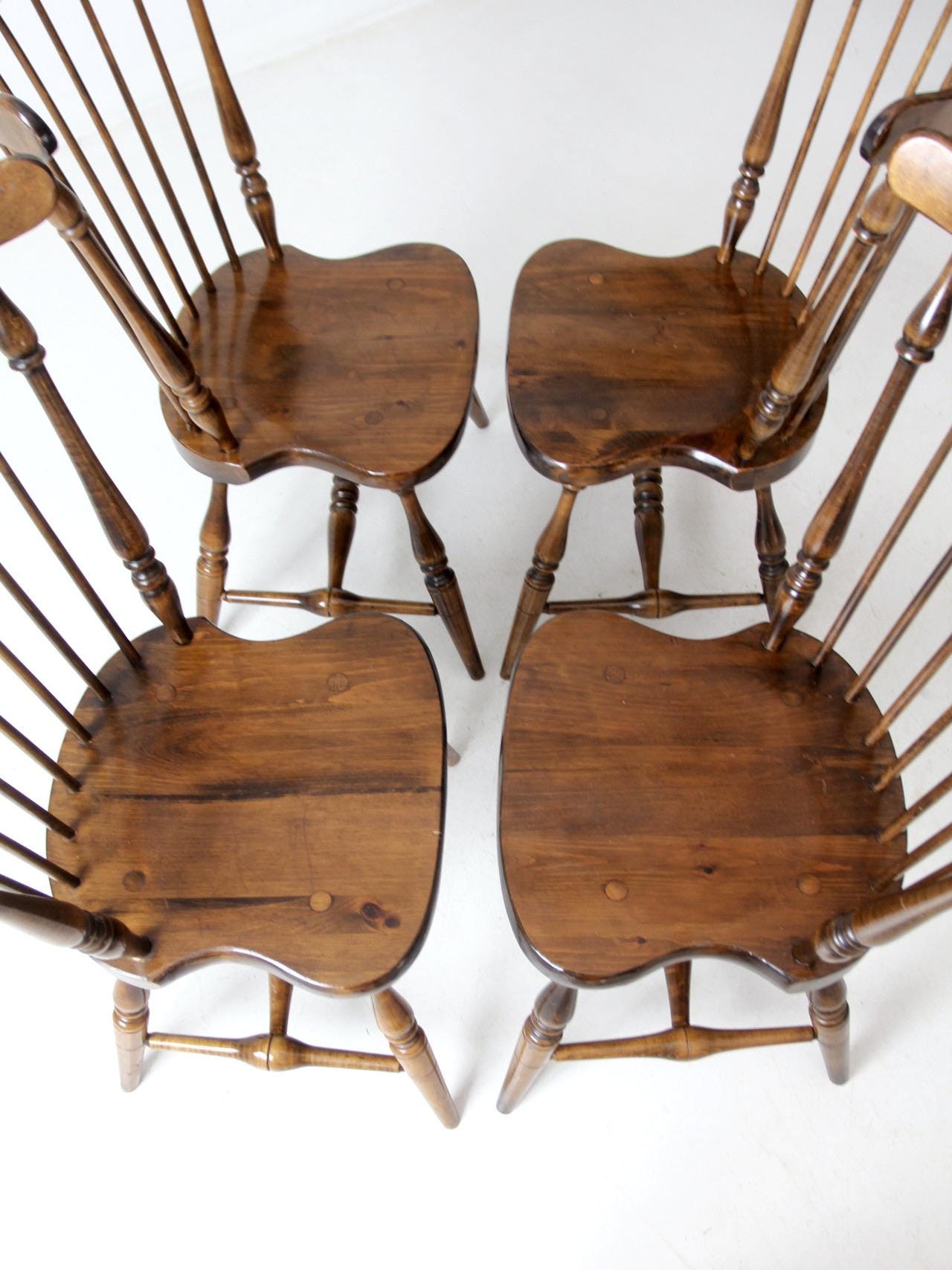 Vintage Windsor Dining Chairs Set of 4 - Etsy