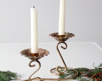 ✵US❃Vintage★真鍮製キャンドルホルダー ヴィンテージ真鍮製ダブルキャンドルホルダー - Etsy 日本