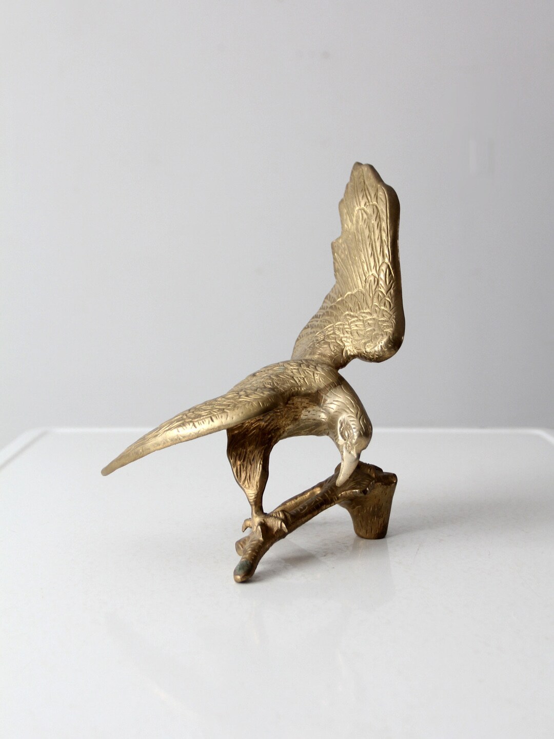 Vintage Brass Eagle Sculpture - Etsy