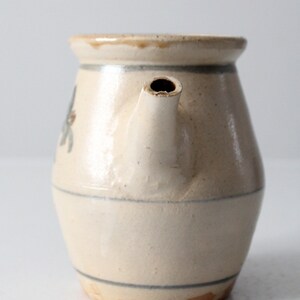 vintage studio pottery pitcher with lid image 3