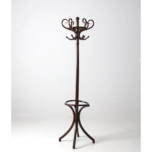 antique bentwood hall tree coat rack