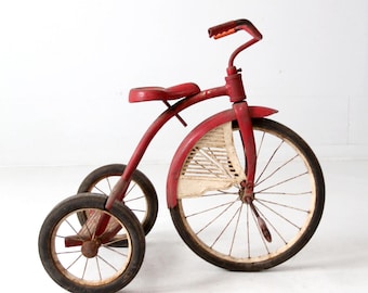 Vintage Tricycle Murray Red Kids Two Step Bike Toddler Child 50's