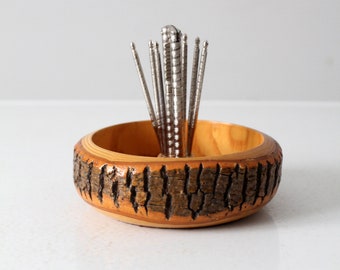 mid-century nut-cracker bowl set