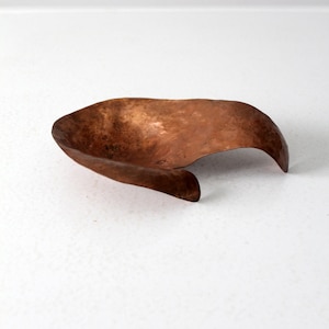vintage abstract copper bowl