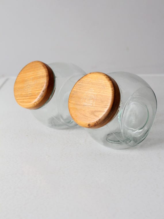 ヴィンテージガラスキャンディジャーペア - Etsy 日本