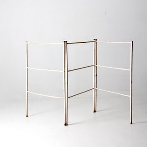 antique white wash drying rack, wood laundry stand