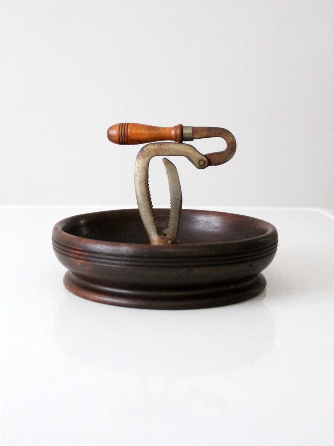 Antique Nut Cracker Bowl Etsy