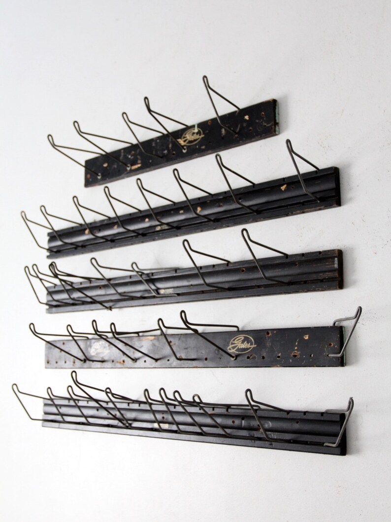 Vintage Gates Rubber Co. display racks hose and belt racks Etsy