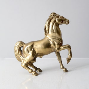 mid-century brass horse figure
